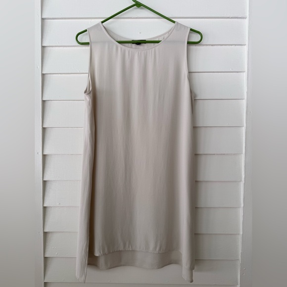 Eileen Fisher Dresses & Skirts - Eileen Fisher | 100% Silk Sleeveless Shift Dress Cream Size Small